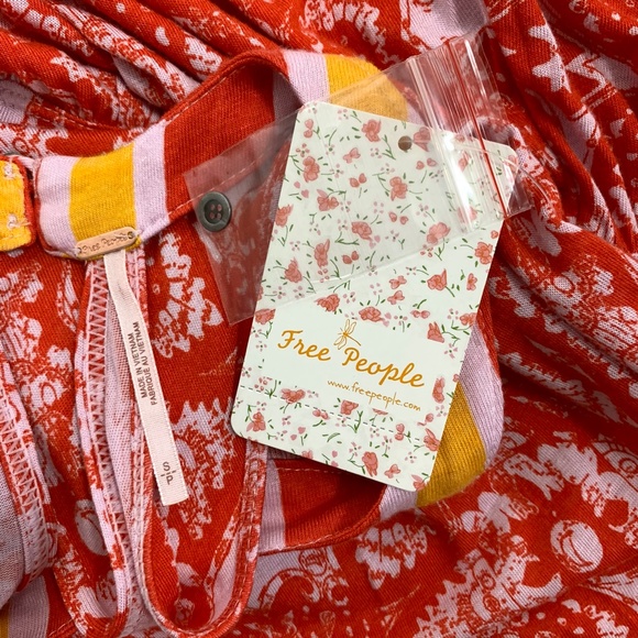 Free People Mimi Printed High-Low Halter Tunic Top - Picture 6 of 9